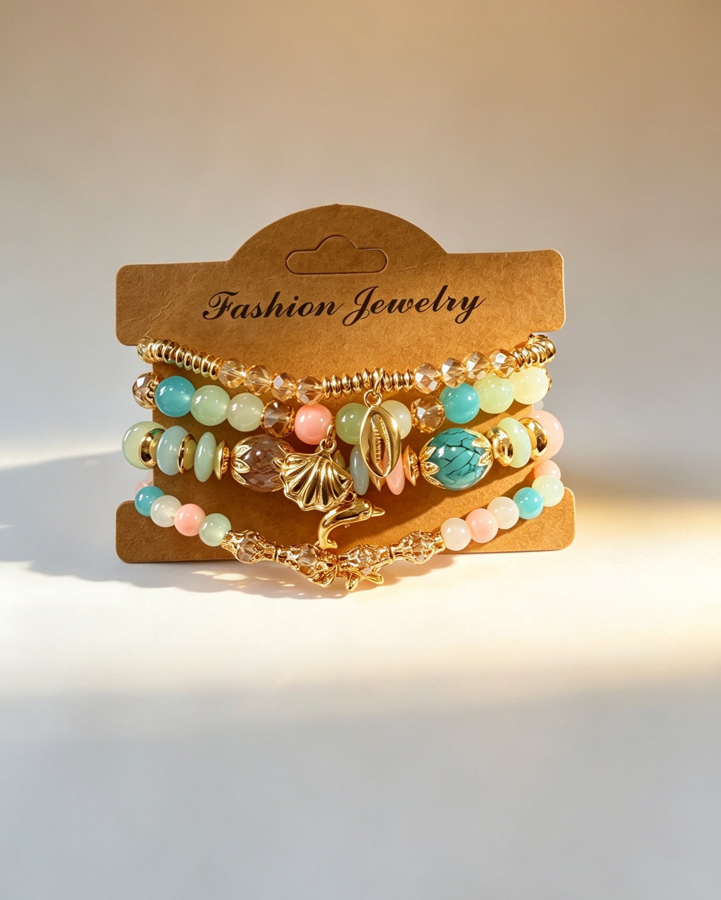 Bohemian Chain Tassel Colored Glass Crystal Bracelet