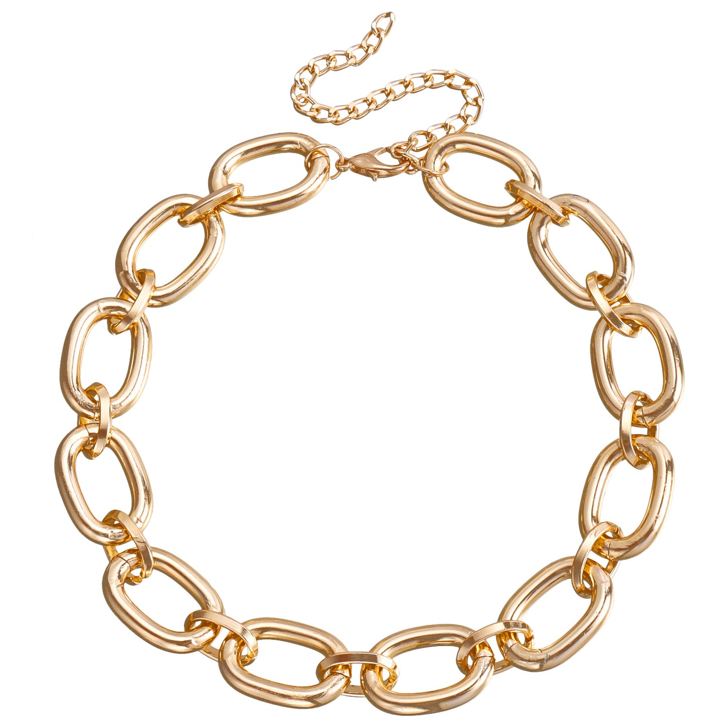 Women's Punk Exaggerated Hip Hop Thick Aluminum Chain Necklaces