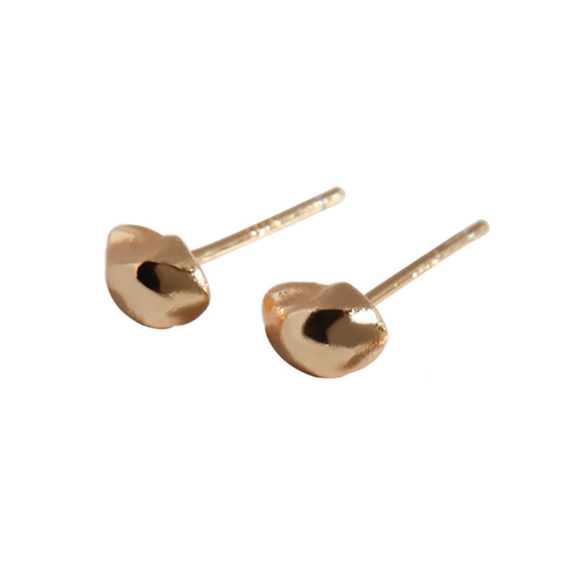 Women's Korean Style Niche Design Cold Minimalist Texture Reshaped Stone Earrings