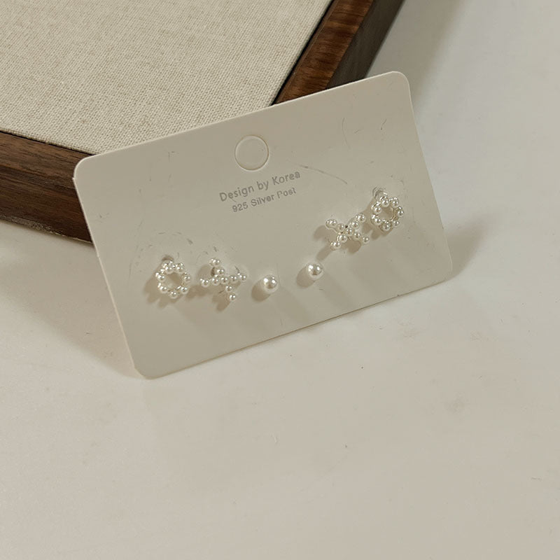 Women's Needle Unique Small Exquisite Set Ear Earrings