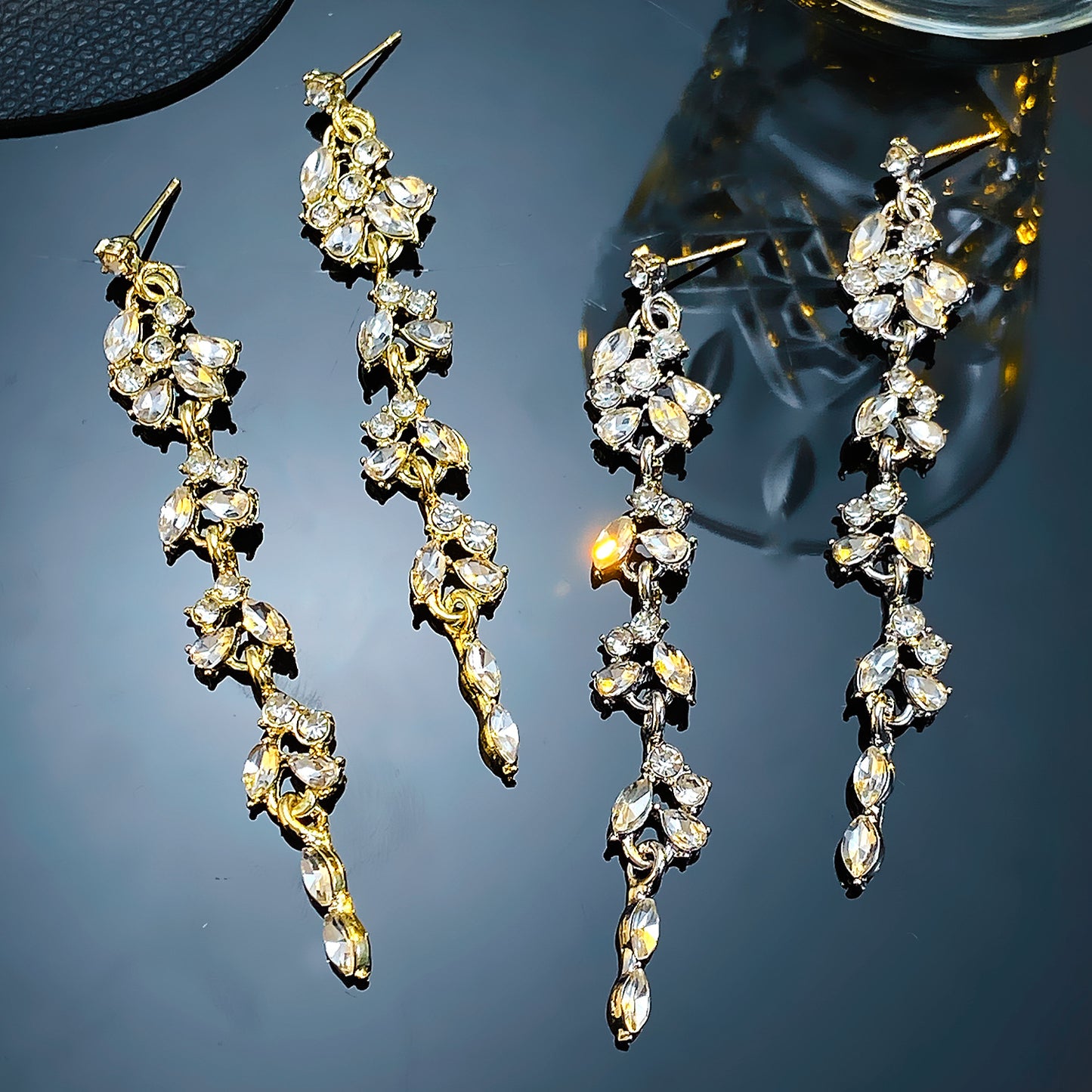 Luxury Flower Tassel Dangle High-grade Alloy Earrings