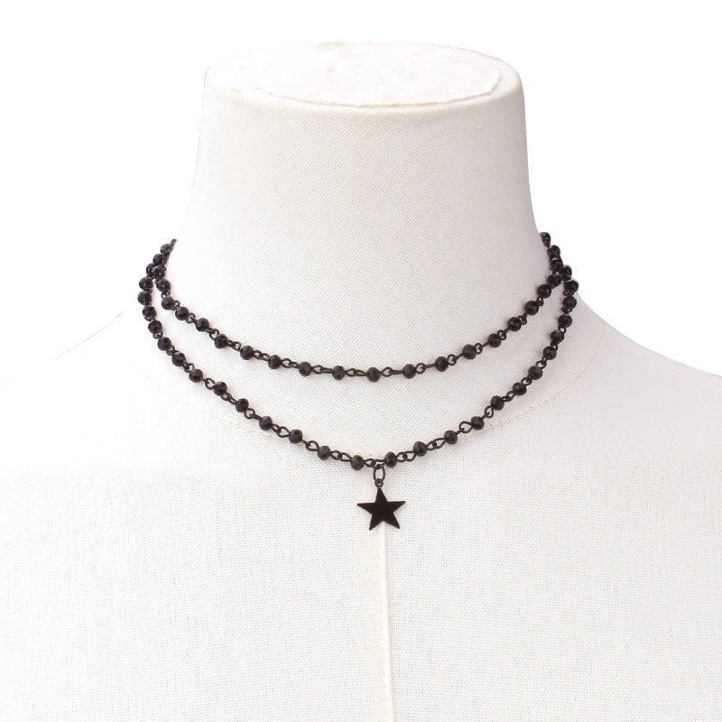 Personality Copper Chain Tassel Female High Sense Necklaces