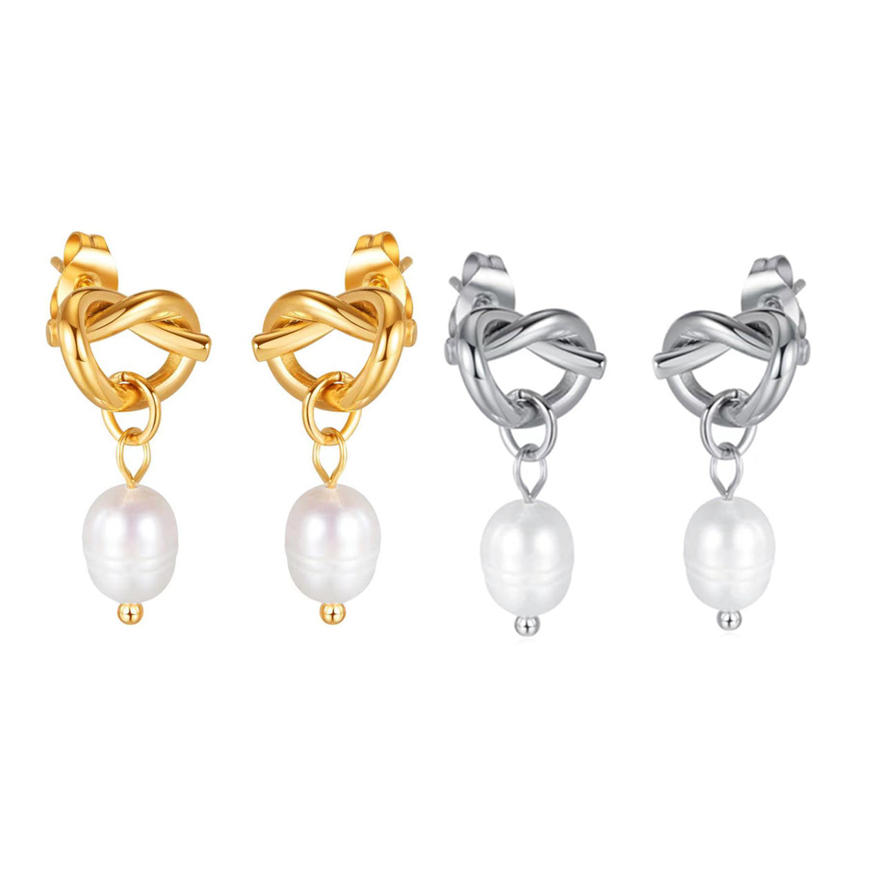 Affordable Luxury Fresh Water Pearl Stainless Earrings