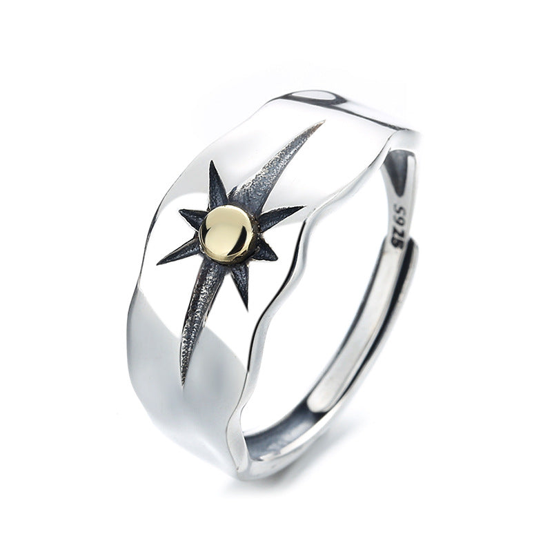 Women's & Men's Sterling Sier Creative Style Indian Sun Rings