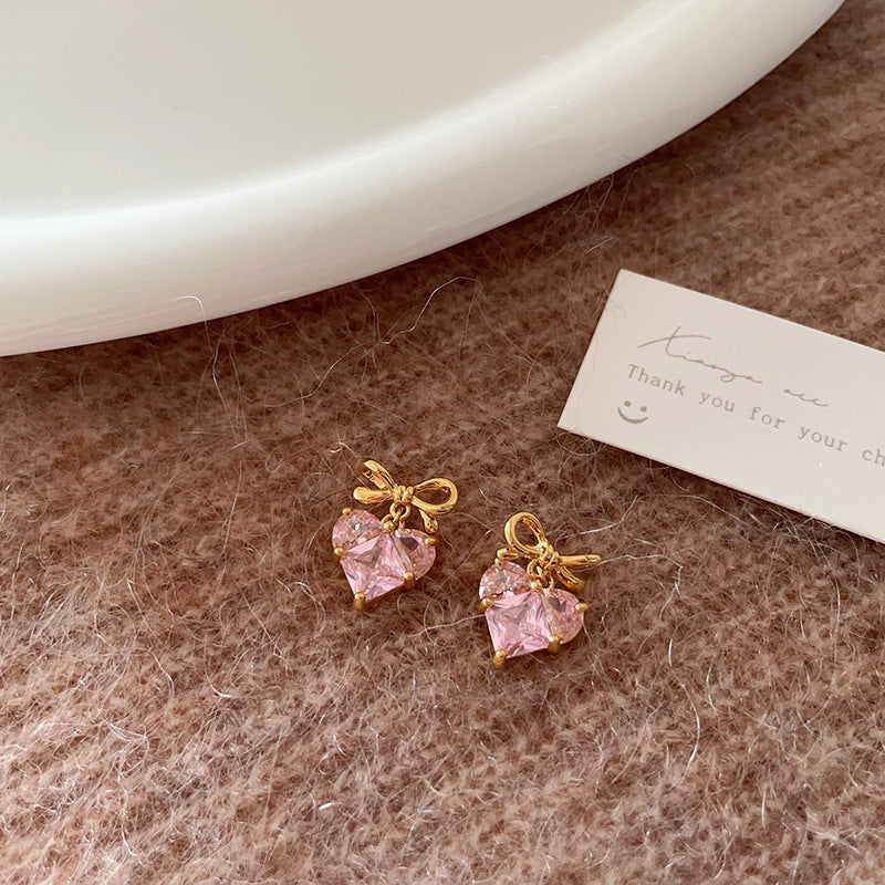 Heart Pearl Female Entry Lux Elegant High Earrings