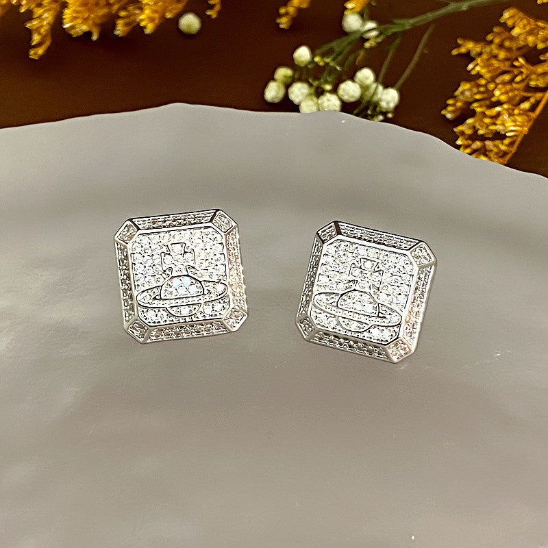 Oil Oval Geometric French Retro Special Earrings