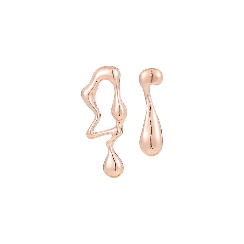 Irregular Line Water Drop Small Jewelry Earrings
