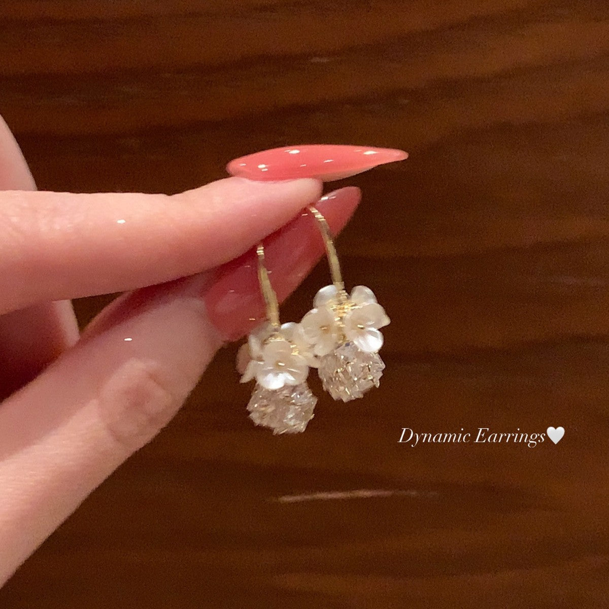 Fairy Sier Large Flower Elegant Graceful Earrings