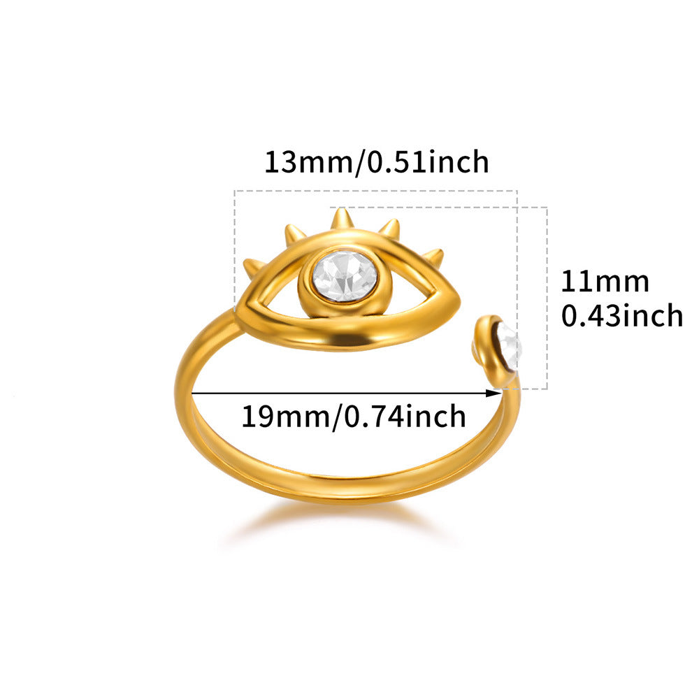 Double Row Eight Awn Star Inlaid Rings