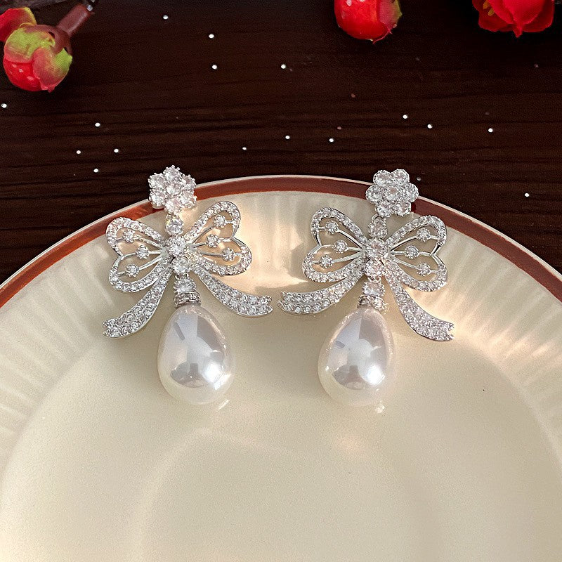 Shining Diamond Irregular Round Female Special Earrings
