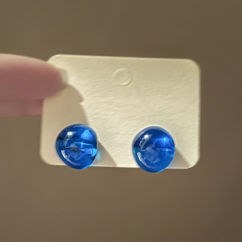 Needle Transparent Resin Geometric Simple High Earrings