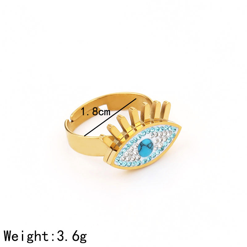 Women's Fashion Simple Stainless Steel Open Geometric Rings