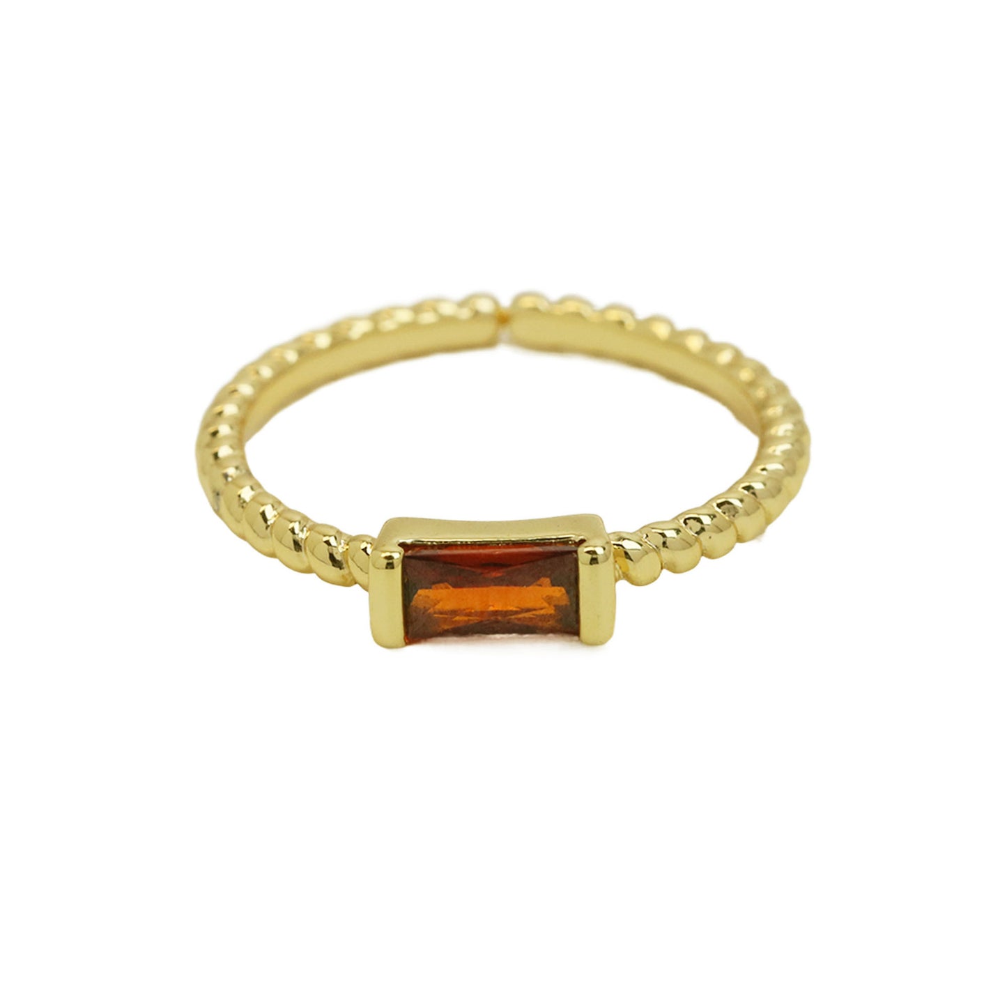 Square December Birthday Stone Simple Fashion Rings