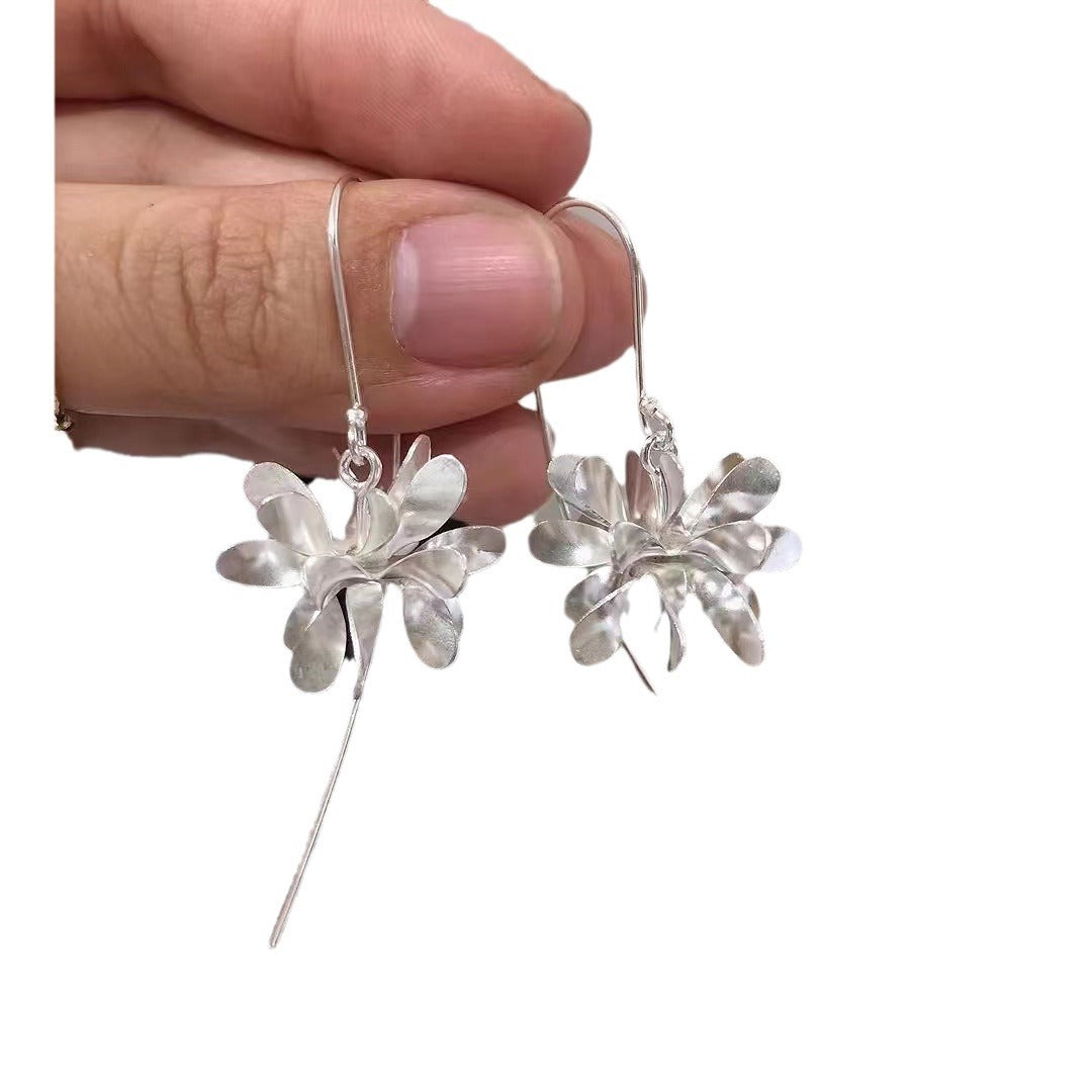 Expected Seeds Thailand Handmade Sier Floral Ball Pastoral Fashion Minority Rings