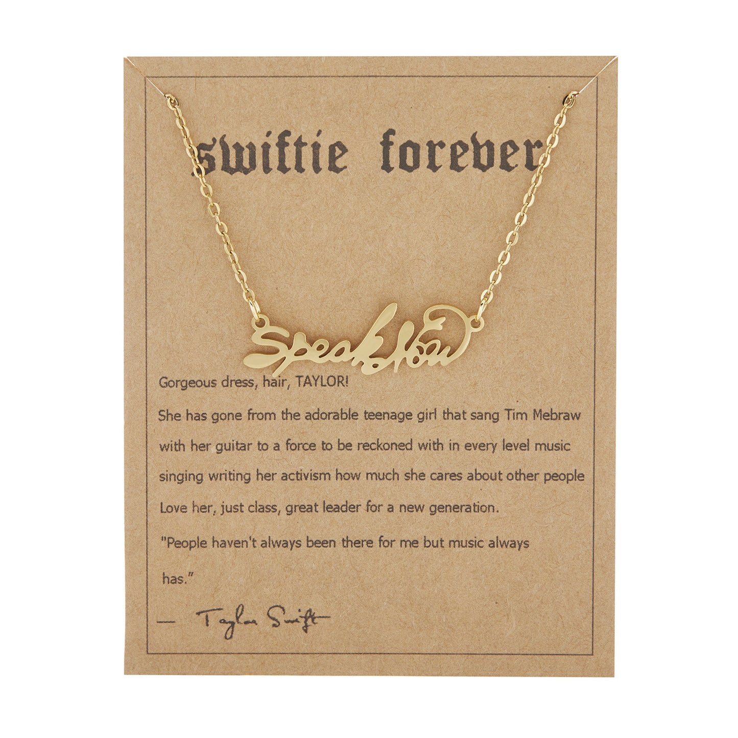 Women's Steel Paper Card Gold Clavicle Chain Necklaces