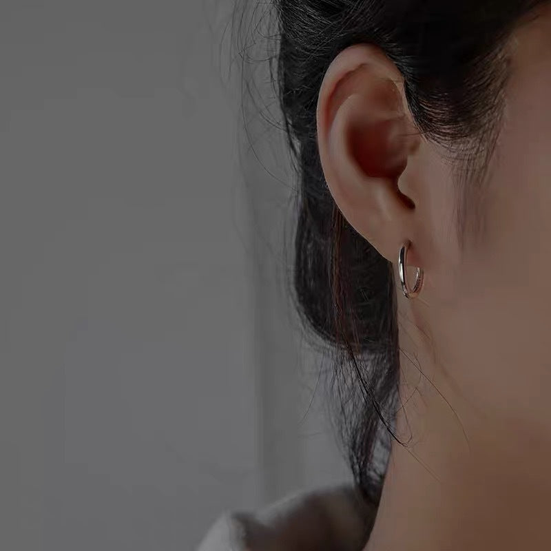 Men's Sterling Sier Trendy High-grade Single Unique Earrings