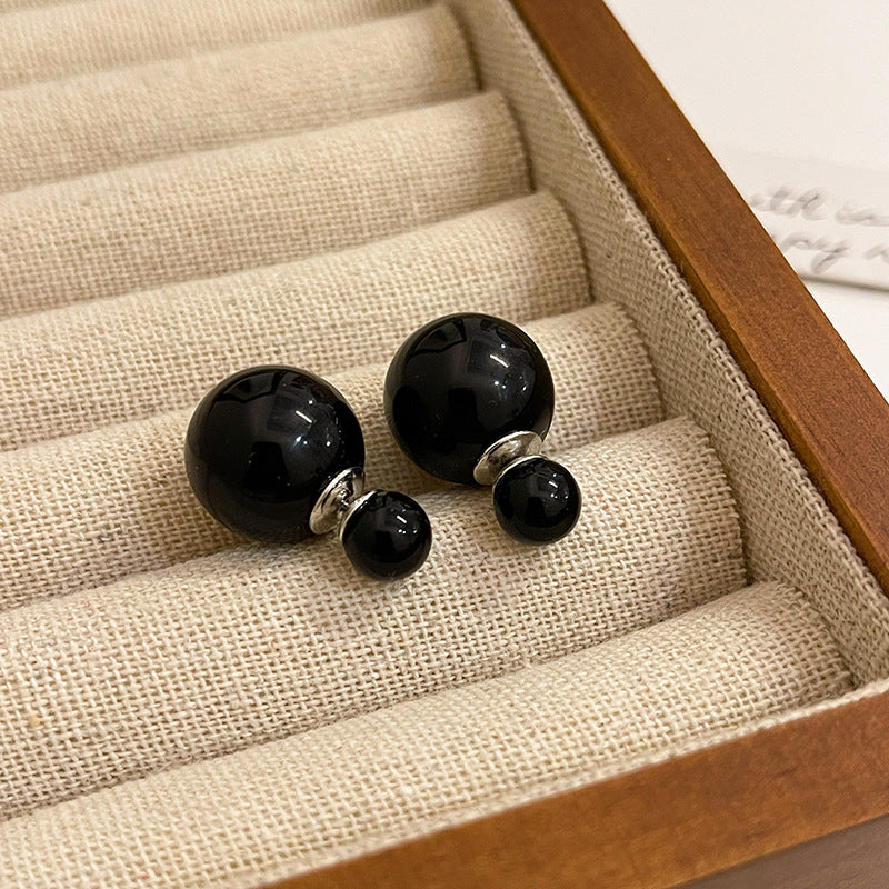 Women's Double-sided Pearl For Simple Elegant Niche Earrings