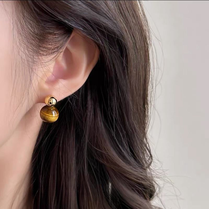 Women's Style Blooming Tigereye Elegant High-grade Light Earrings