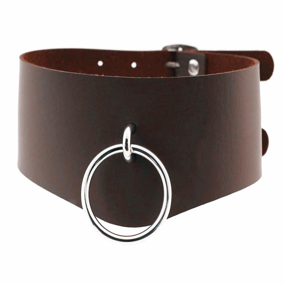 Nightclub Punk O-shaped Street Shooting Leather Necklaces