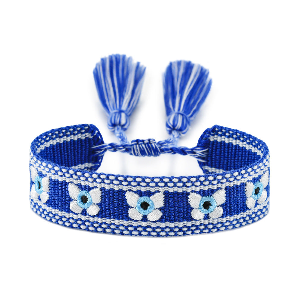 Weaving Creative Embroidery Blue Eyes Lucky Bracelets