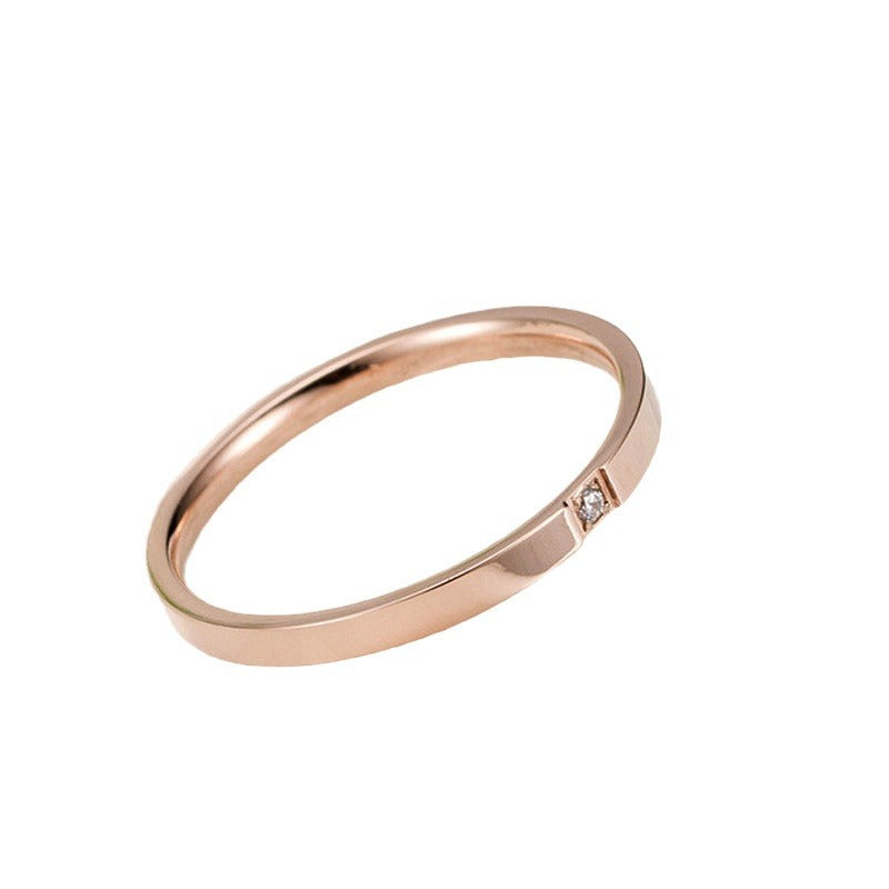 Women's Style Simple Personality Fashion Diamond Sier Rings