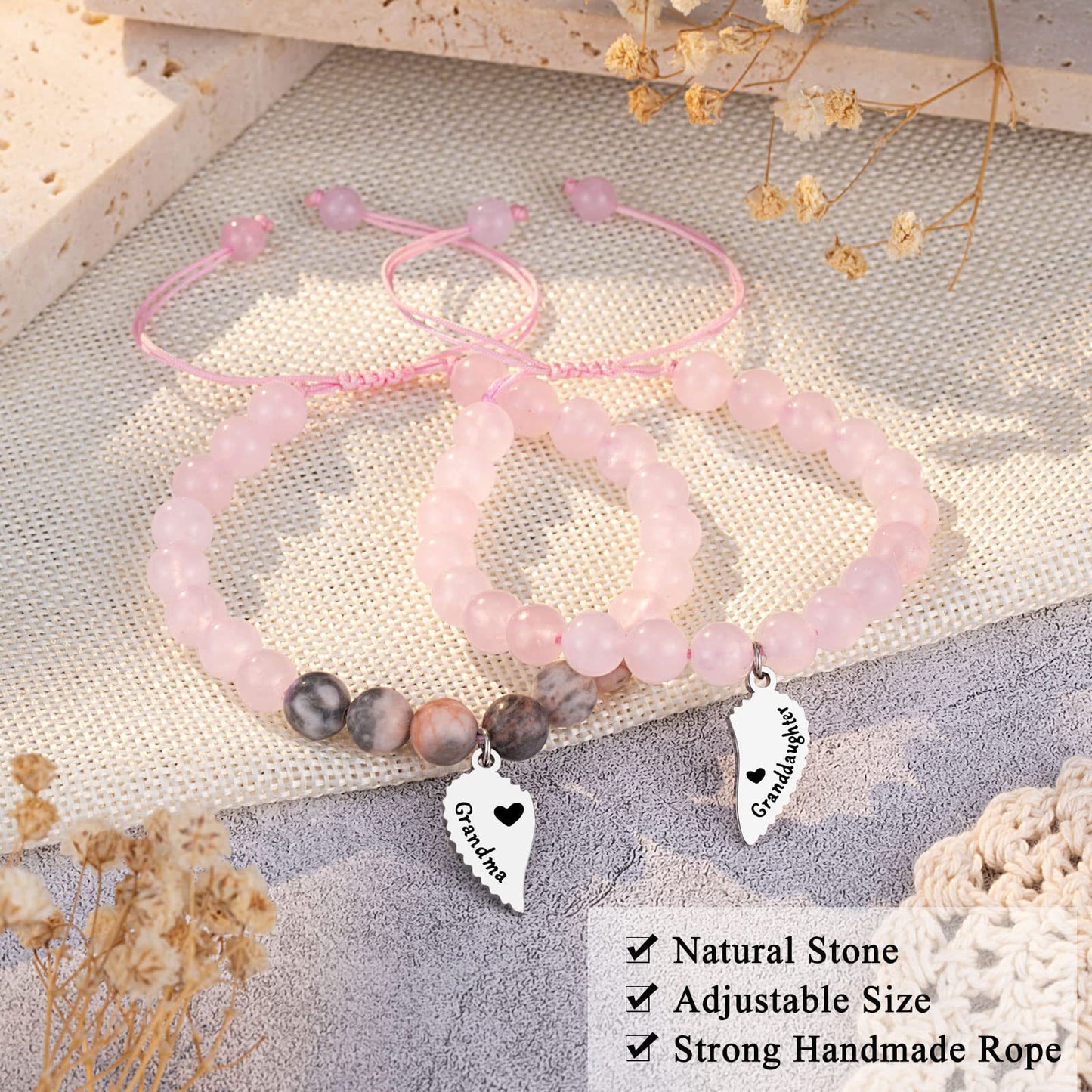 Round Lettering Suit Daughter Gift Stainless Bracelets