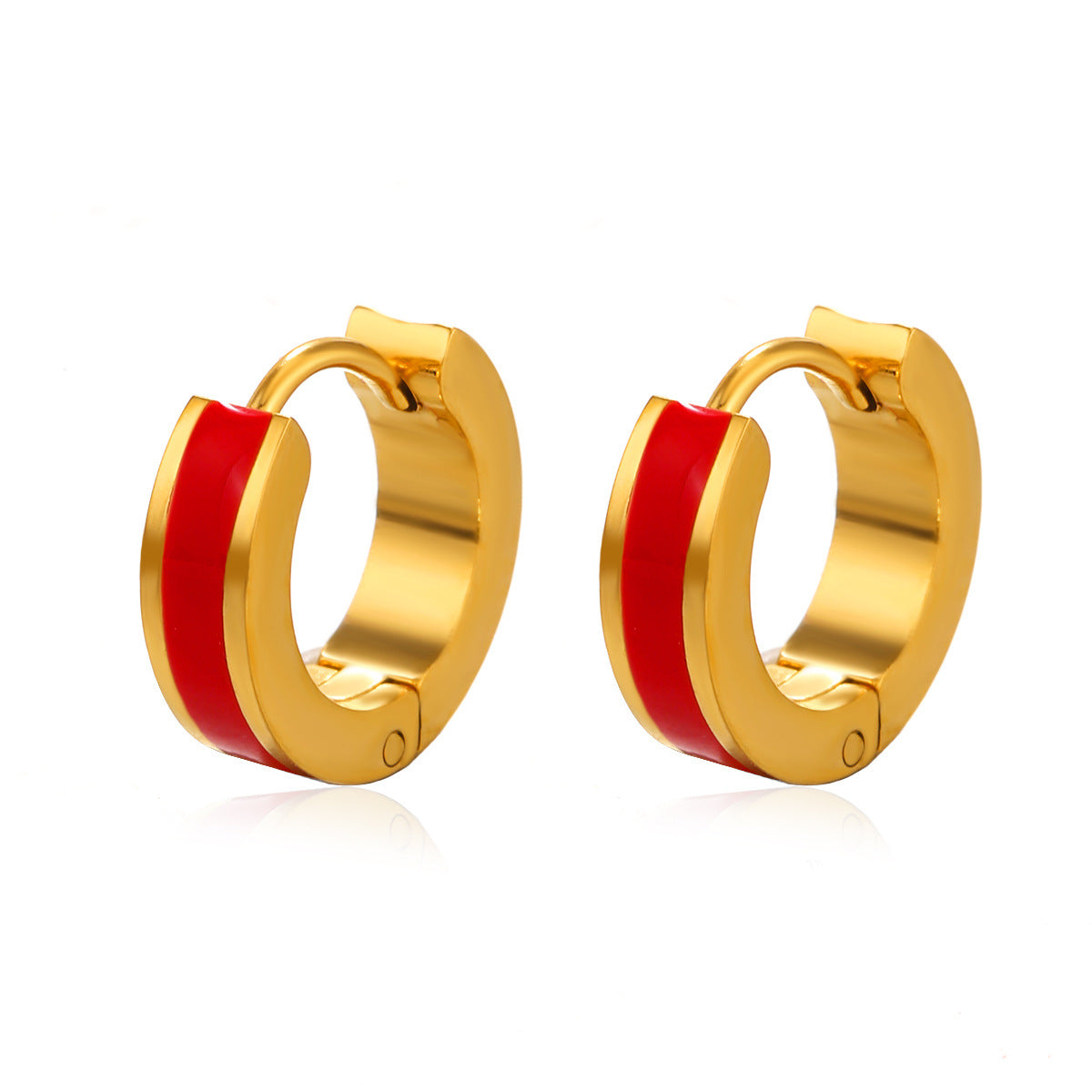 Women's Round For Niche Design Gold Plated Earrings