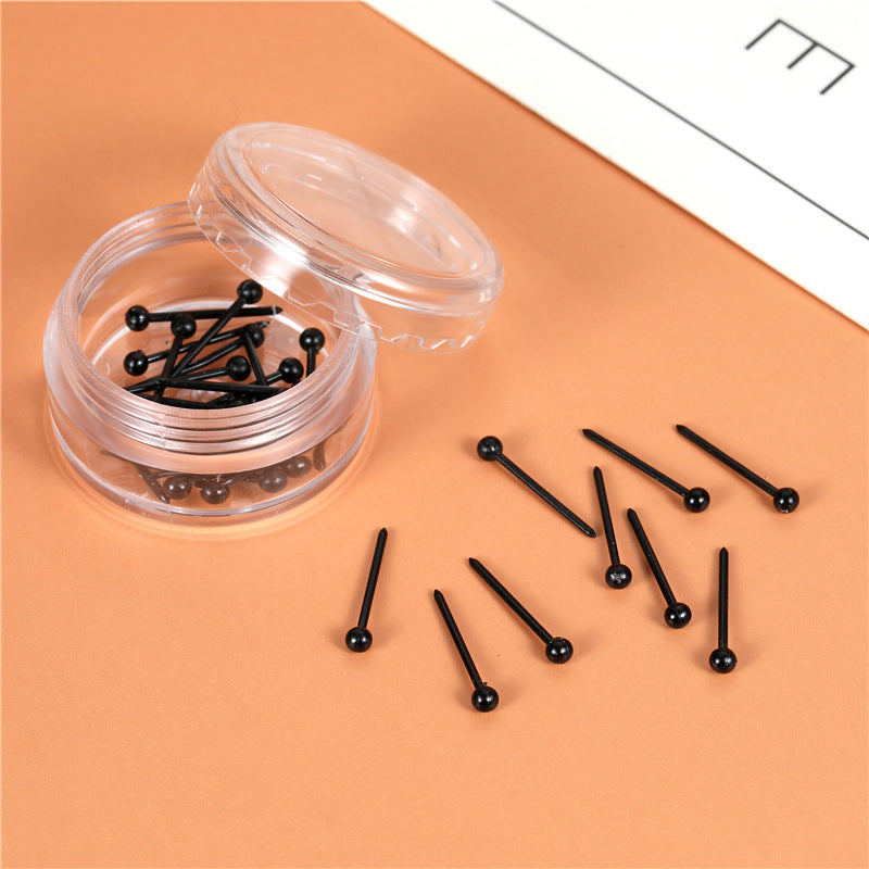 Small Round Box With Plastic Ear Glue Straight Rings