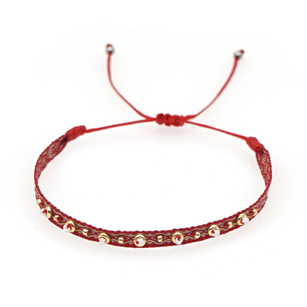 South American Hand-woven Twin Female Columbia Ethnic Style Webbing Bracelets