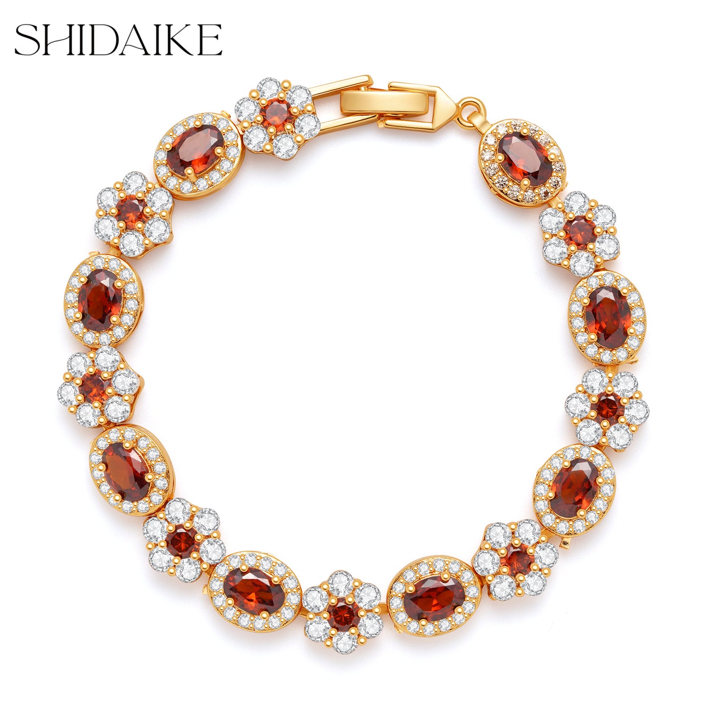 Flower Zircon Gold Affordable Luxury Fashion Live Bracelet