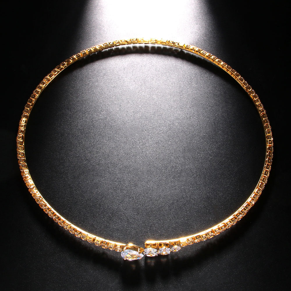 Women's Rhinestone Light Luxury Simplicity Water Drop Collar