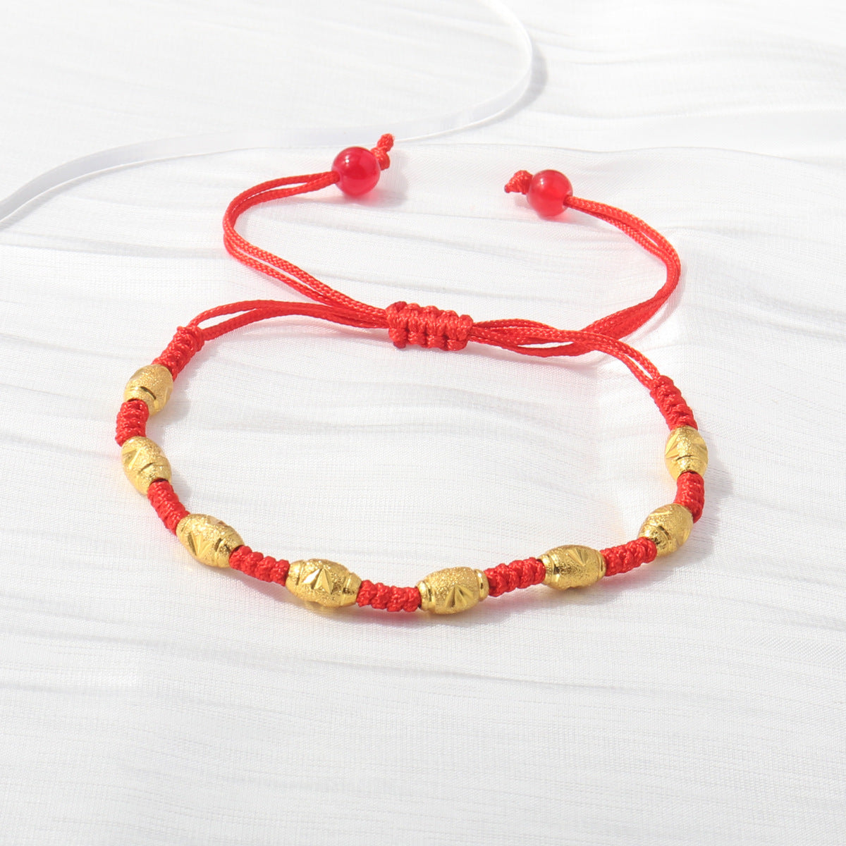 Flower Bead Woven Right Rain Couple Bracelets