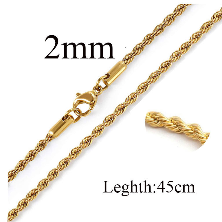 Innovative Simple Stainless Steel Twist Fashion Necklaces