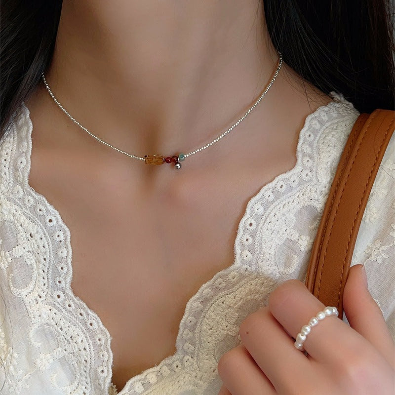 Beads Cold Fresh Retro Healing Clavicle Necklaces