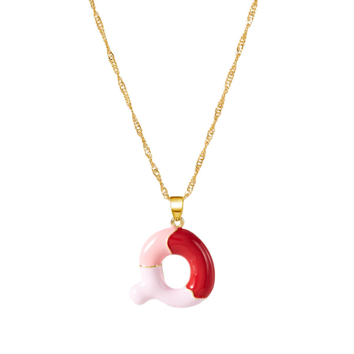 Letter Fashionable Dopamine Color Bubble Clavicle Necklaces