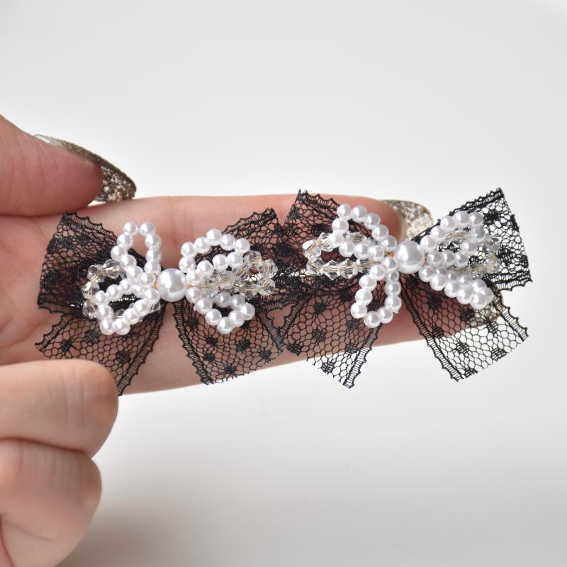 Women's Super Fairy White Lace Bow Sweet Earrings