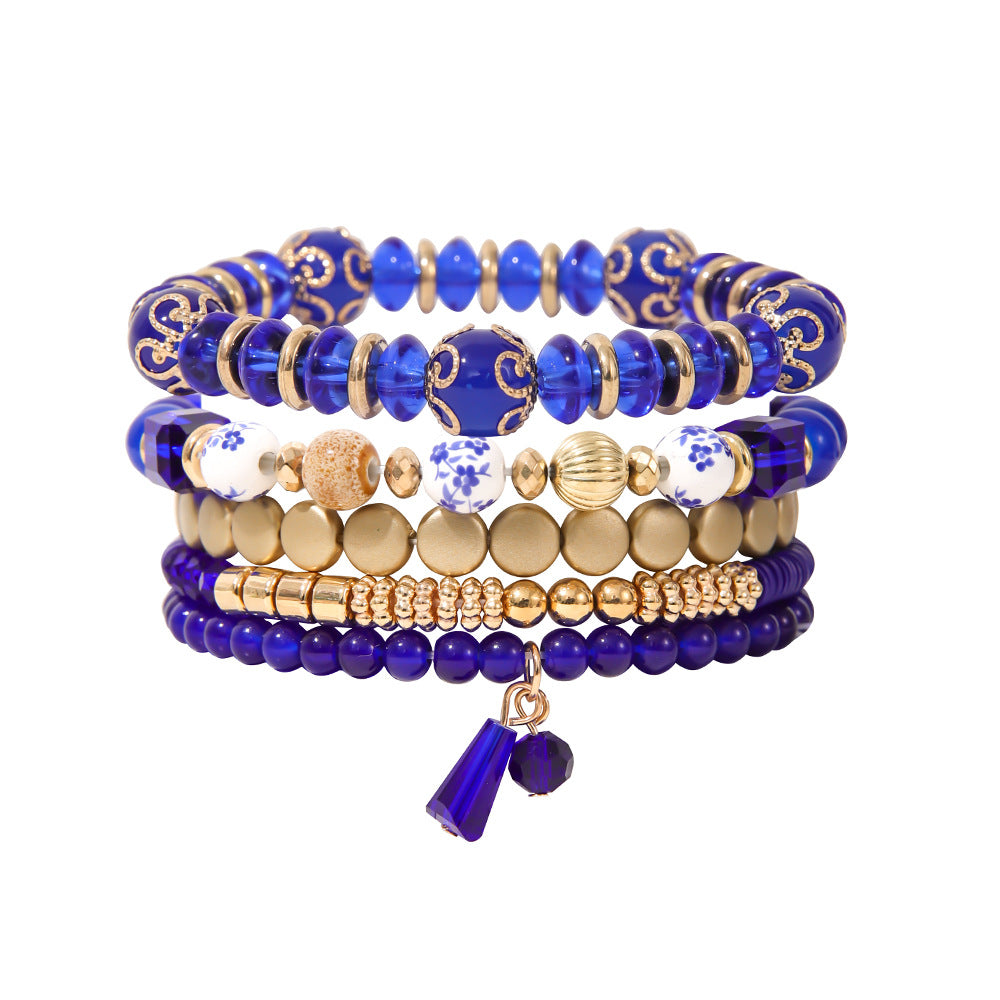Bohemian Ceramic Printed Suit Sweet Cute Beads Bracelets