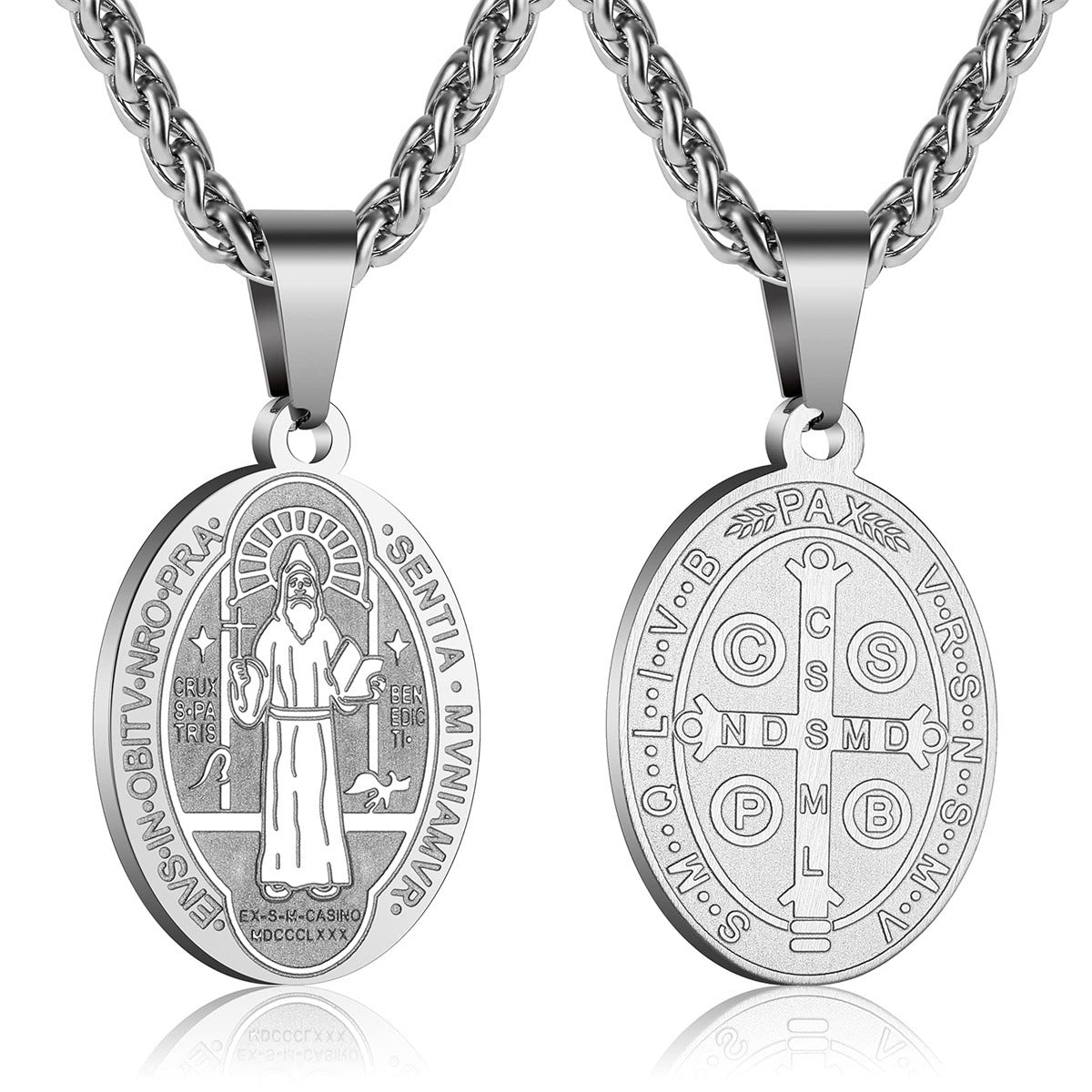 Accessories Fashion Simple Stainless Steel Cross Necklaces
