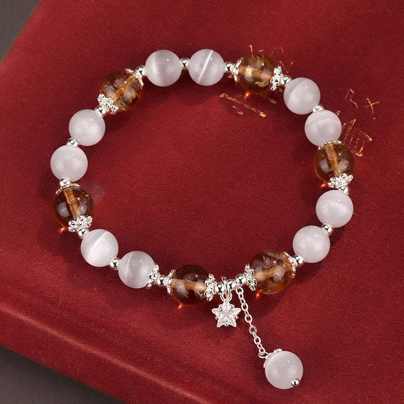 Style Red Agate Opal Beaded Female Bracelets