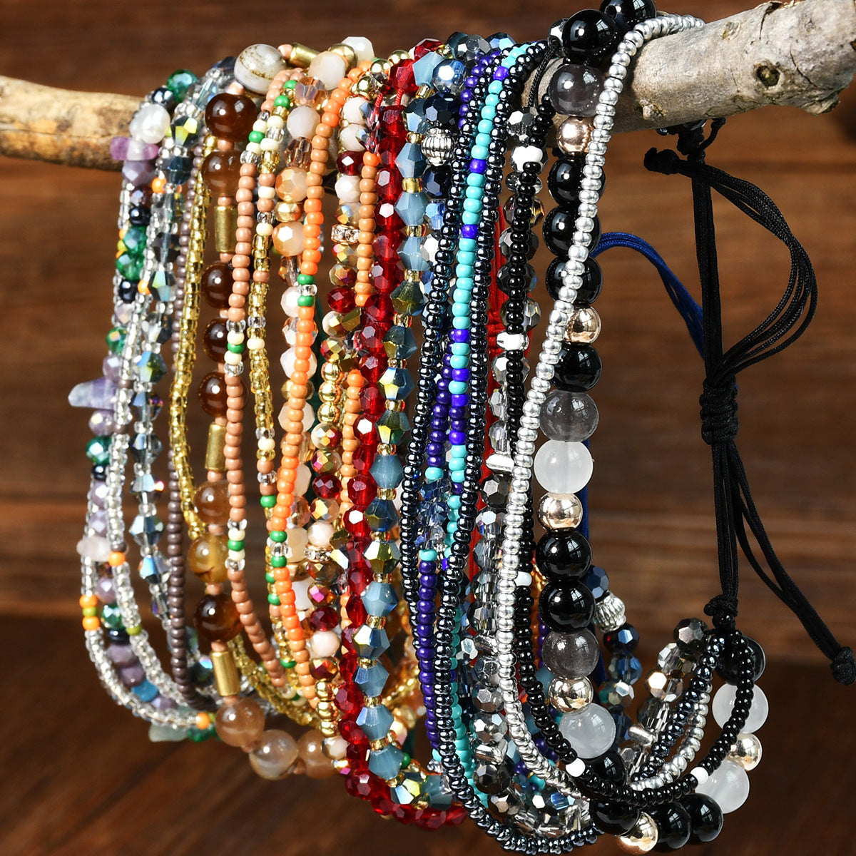 Gravel Crystal String Beads Female Niche Bracelets