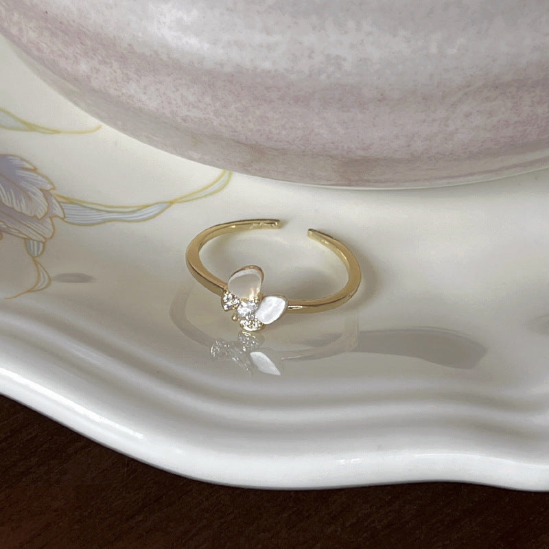 Women's Fritillary Butterfly Enamel For Fashion Unique Rings
