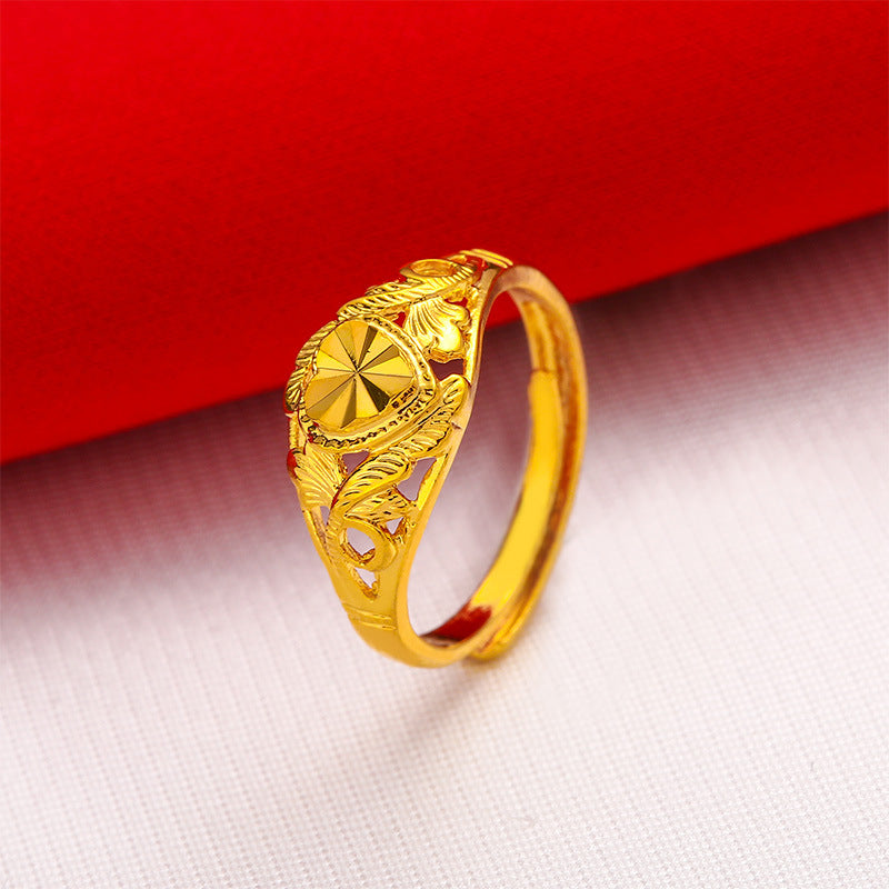 Women's Plated Simulation Gold Jewelry Rose Vietnam Rings