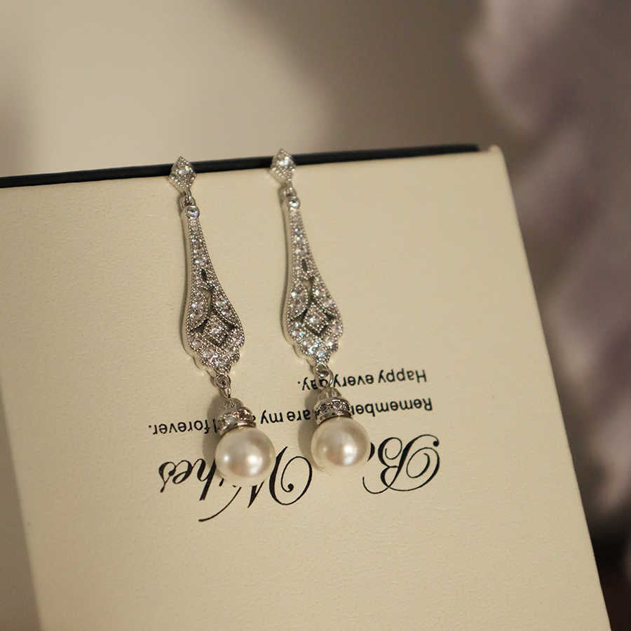 Style Long Pearl Eardrops Vintage Court Light Luxury Incense Ear Rings