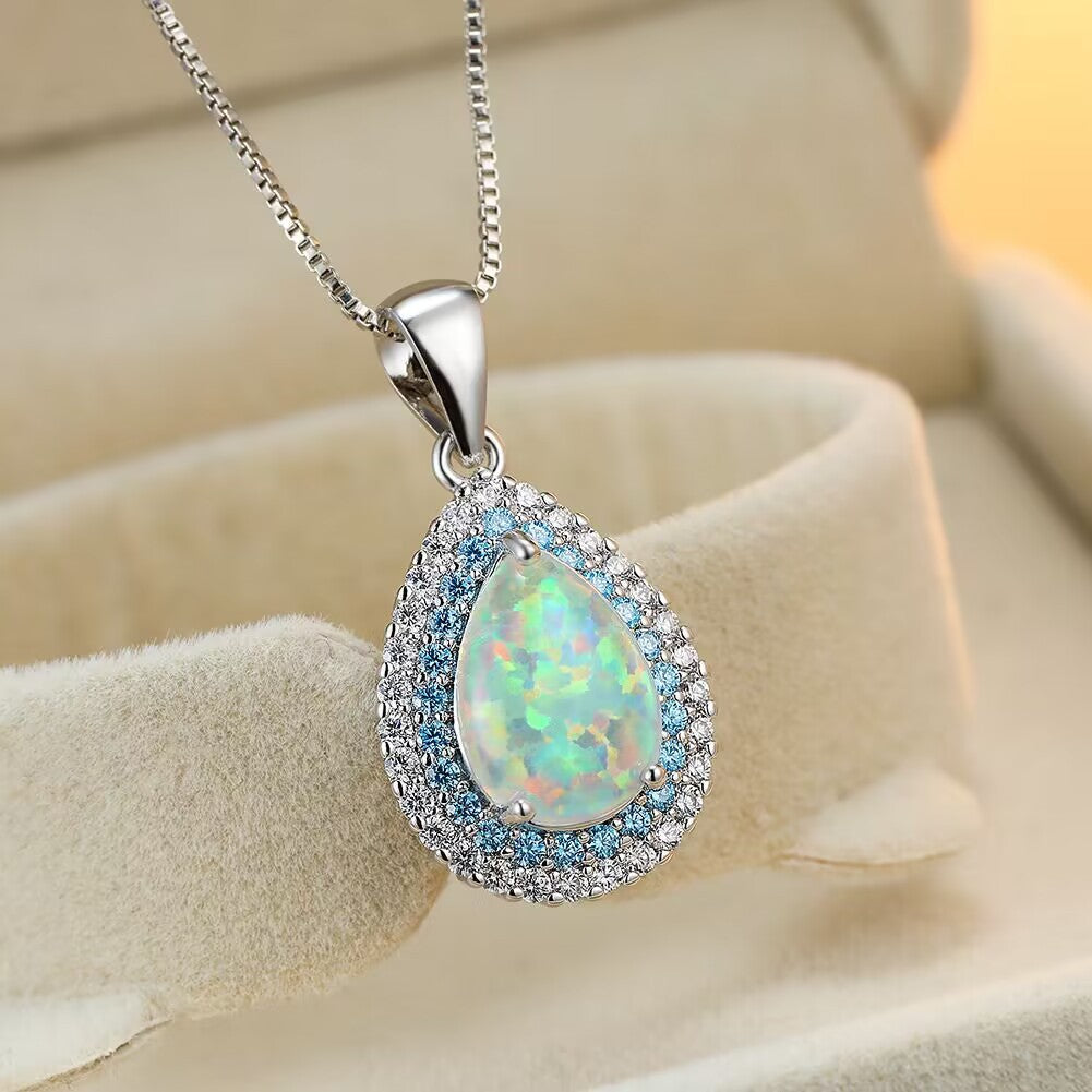 Affordable Luxury Fashion Opal Ladies Clavicle Necklaces