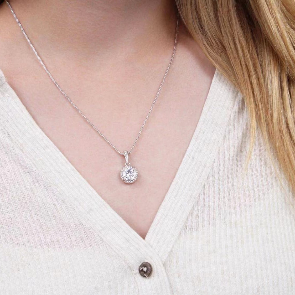 Women's Sier Round Clavicle Chain Fashion Simple Necklaces