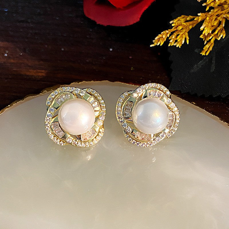 Shining Diamond Irregular Round Female Special Earrings