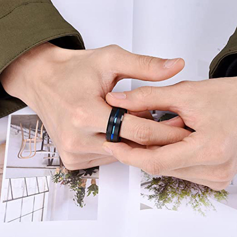 Creative Single Sink Bilateral Frosted Titanium Rings