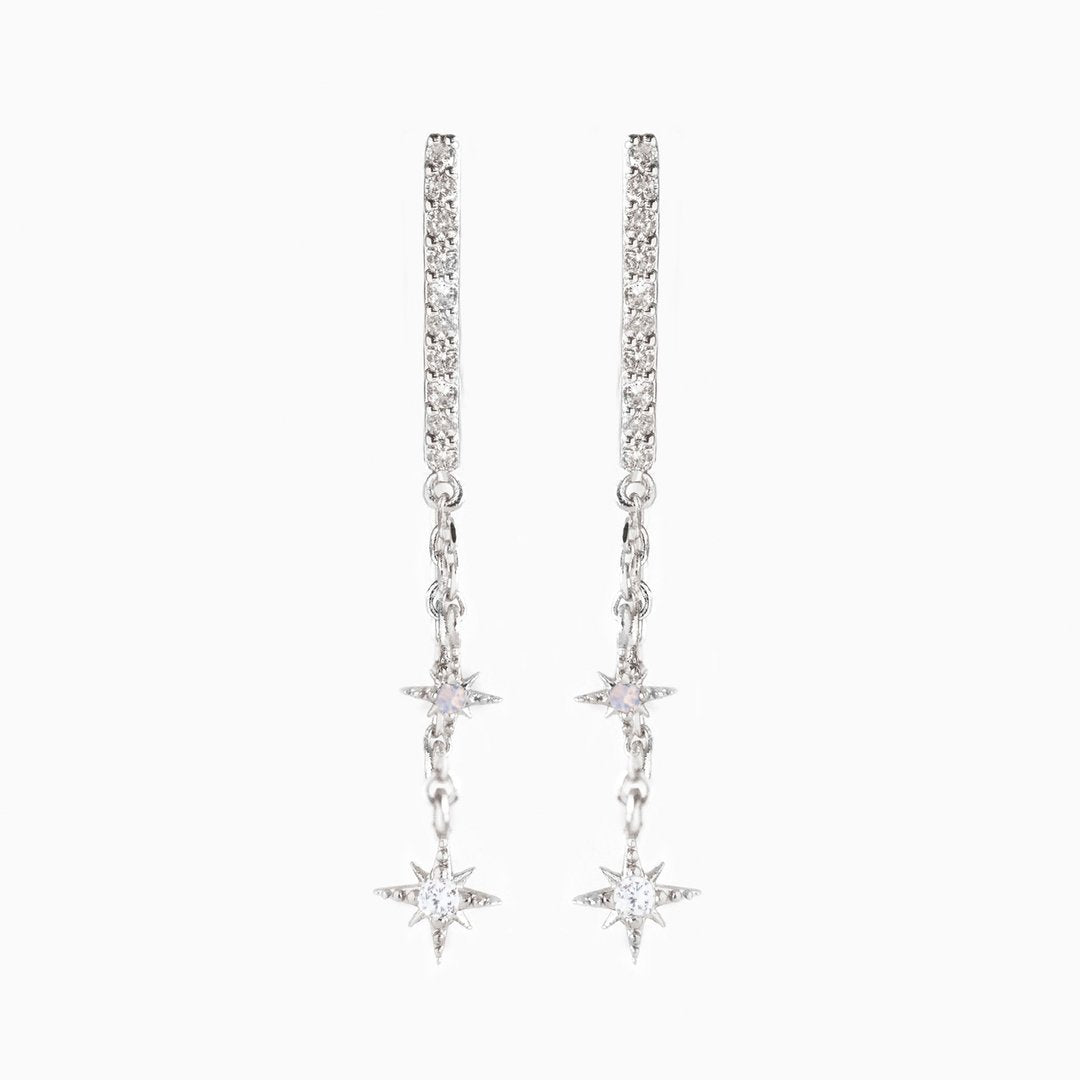 Chain Copper Zircon Gold Plated Temperament Artistic Earrings