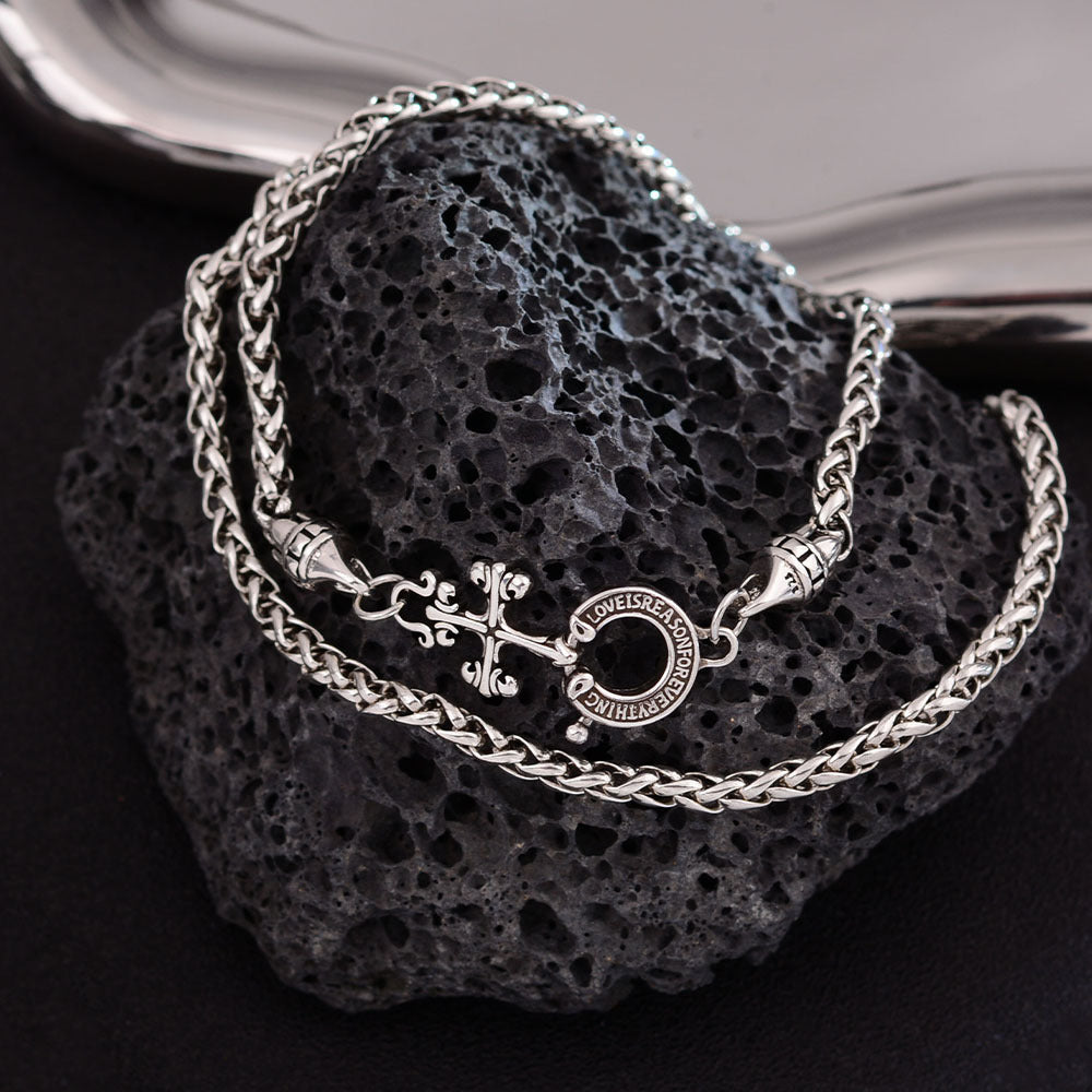 Women's Cross Cuban Link Chain For Temperamental Cold Style Personality Necklaces