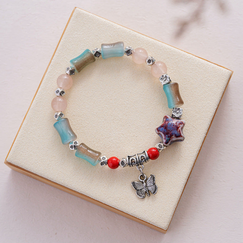 Ornament Woven Female Antique Ethnic Style Bracelets